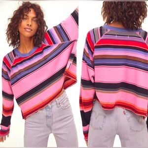 NWOT Free People Baja Striped Long Sleeve